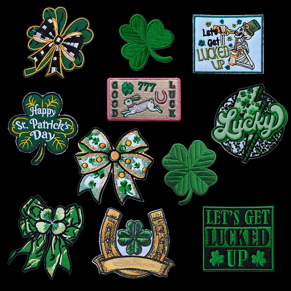 Deň sv. Patrika Lucky Grass Emblem Obliekanie príslušenstie