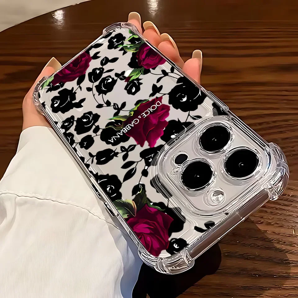 DG DOLCE PANCE PUSE PRE G-GABBANAS iPhone 16 15 14 13 12 11 MINI PRO MAX X XR XSMAX 7 8 PLUS SE2020 SOCKOPPORT TRASPRAENT