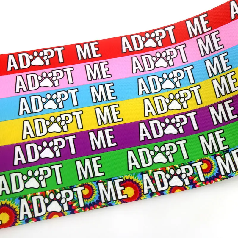 DHK 50Yards adopt mi ​​psom tlačené grosgrain stuhy príslušenstvo materiál DETABRÁCIA DECORÁCIA DIY Šitové remeslo S1756