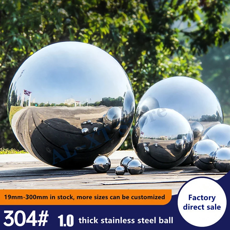 DIA 25-300 mm hrubá 1,0 mm 304 z nehrdzavejúcej ocele dutá guľôčková strana dekorácia okrúhla guľa Veľká okrúhla guľa plávajúca guľa