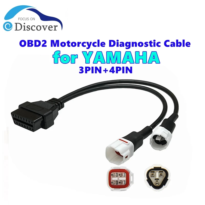 Diagnostický kábel motocykla OBD2 pre Yamaha 3pin 4pin Motocykel 3 a 4 PIN OBD2 Diagnostický kábel kábla OBD Adaptér kábla OBD