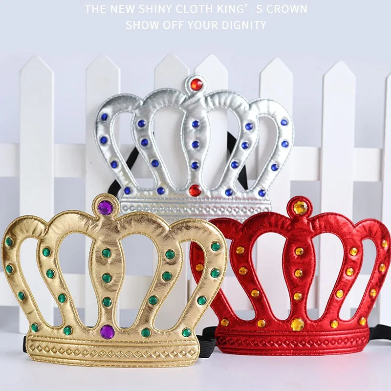 Diamant pre dospelých Kráľ Koruna Diamond Crown Crown Detská narodeninová oslava Koruna klobúk Role Hranie rekvizít Halloween Svadobný dekor