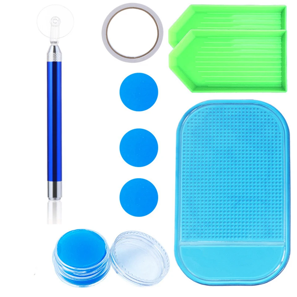 Diamantové maľovacie náradie Kit Diamond Painting Pen Nástroje s súprava s vŕtacím perom LED Art Art Doplnky Nástroje Diamond Art Pens Roller