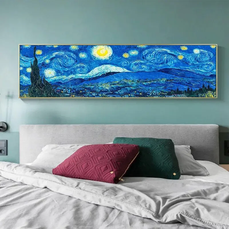 Diamantové maľovacie súpravy na vytvorenie majstrovského diela s týmto 30x80cm 5D Van Gogh's Starry Sky DIY Diamond Painting Set bez okruhov