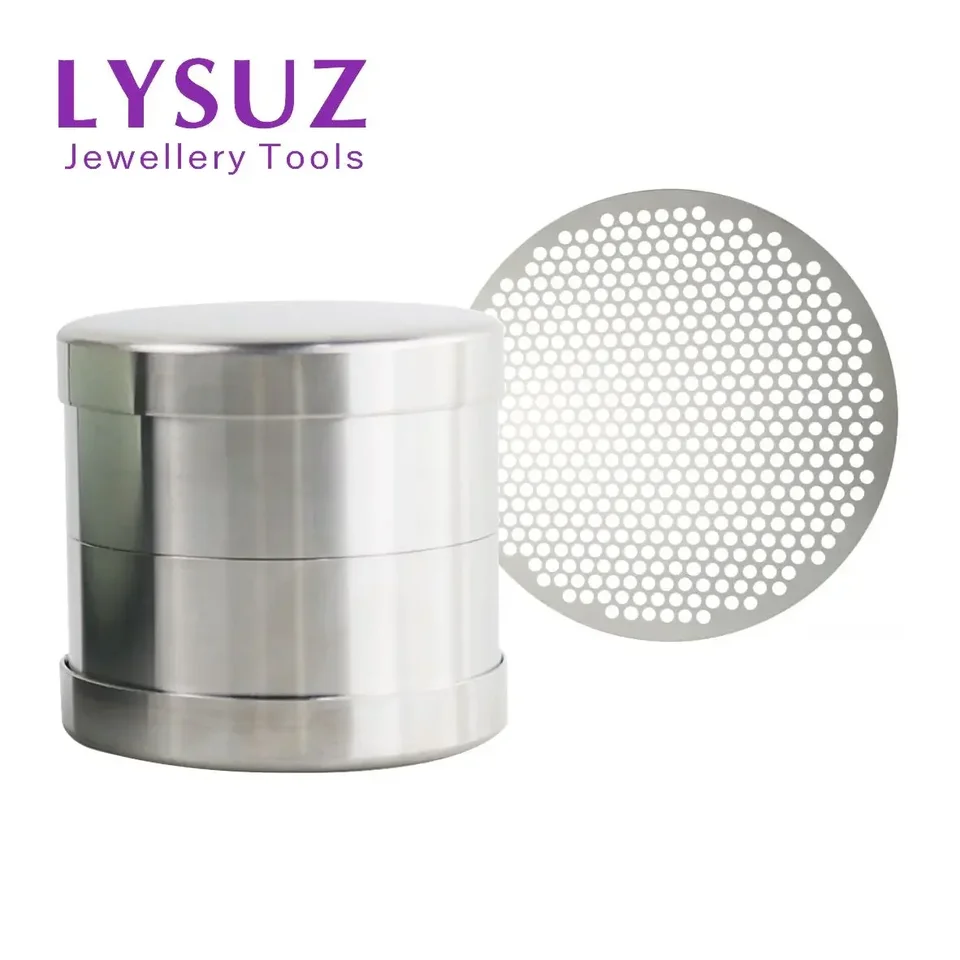 Diamantové triedenie Sieves Set z nehrdzavejúcej ocele 0,15 mm hrúbka 65 mm/80 mm Presná klasifikácia Gemstone šperky Nástroje