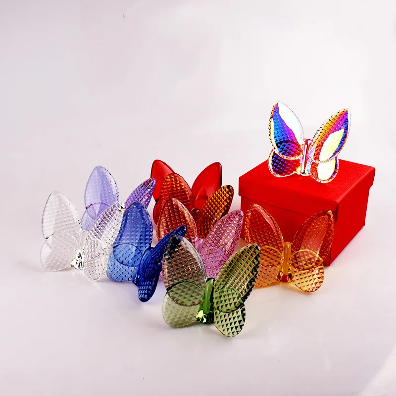 Diamantový vzor krištáľový motýľ ornament Home Gift Darček dekorácia