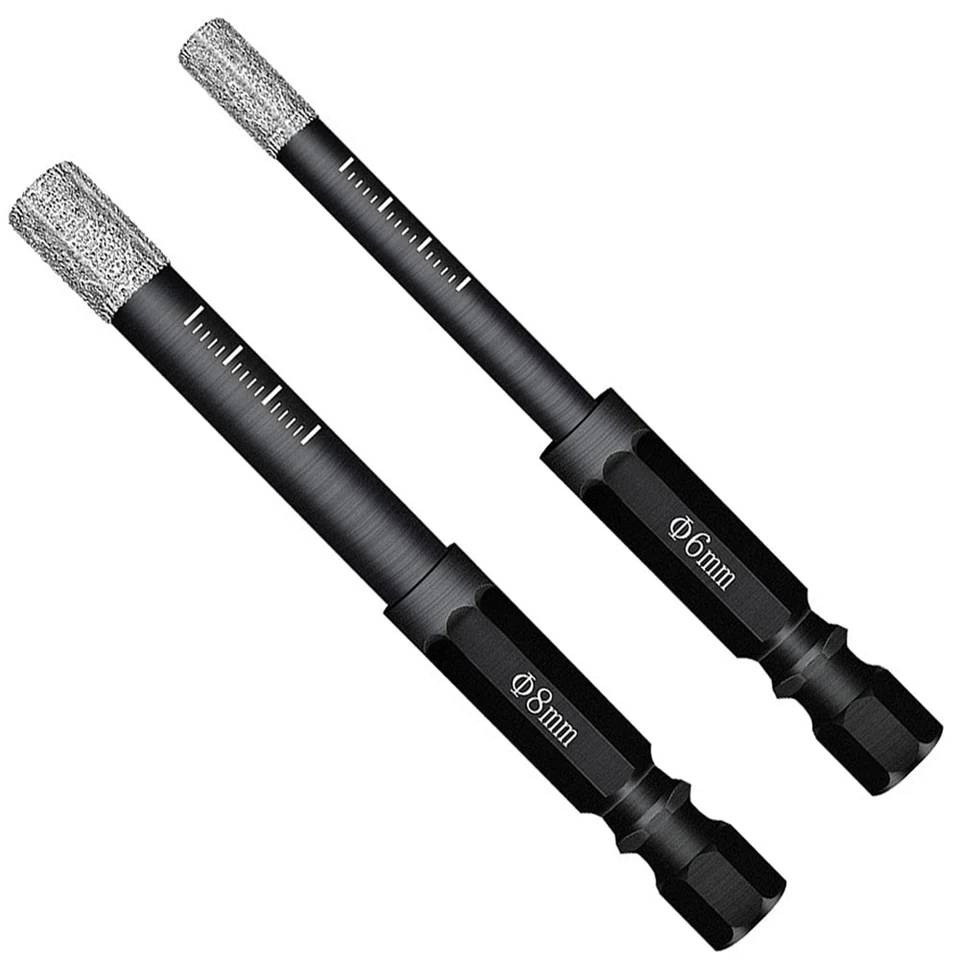 Diamond Bit Bit Bit Mramor viacúčelová keramika suchý pre porcelán vysoko účinná dlhá životná dlaždica Tile Tifle 6 mm/8 mm dlaždice Bit Bit