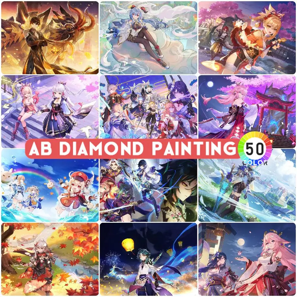 Diamond maľba Genshin Náraz Nové prílety