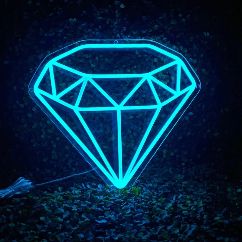 Diamond Neon Sign Led Neon Light Signs Room Home Shop Party Club Game Room Wall Decor Decor Neon Art LED LIGHT pre svadobnú dekoráciu