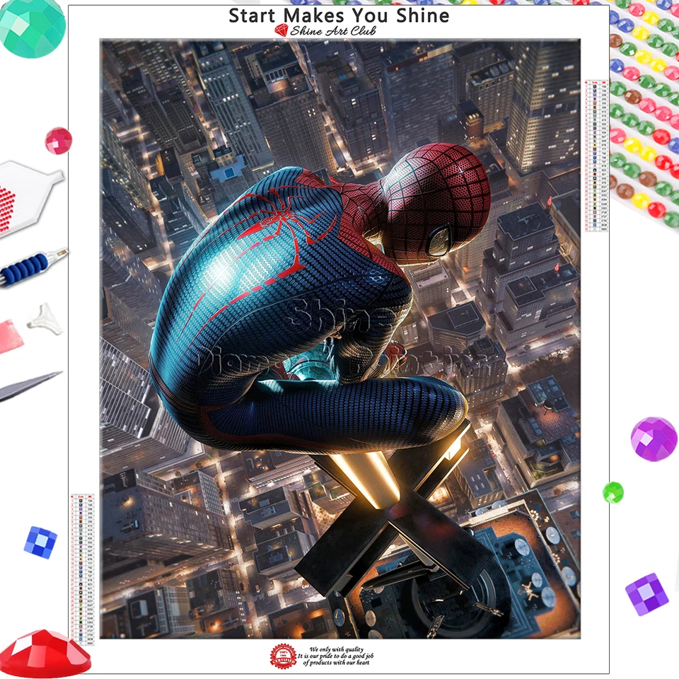 Diamond Painting Spiderman Marvel City Hero