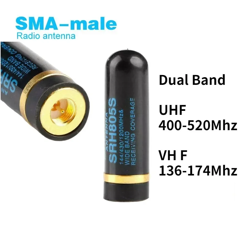 Diamond SRH805S SMA-MALE UHF VHF Dual Band Walkie Talkie Anténa pre yaesu vx-3r vx-6r vx-7r baofeng bf-uv3r tyt th-uvf9 srh805s