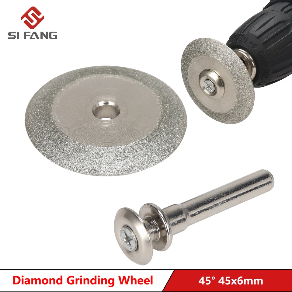 Diamondové brúsenie kolesa so 6mm driemou 45 stupňov brúsené kolieska zužom emery pre elektrické náradie na brúsenie mlyna