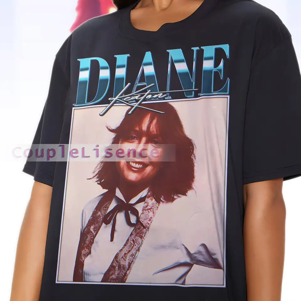 Diane Keaton Vintage košeľa Diane Keaton pocta herec Diane Keaton TV Retro Diane Keaton Vintage Retro 90.s Diane Keaton Darček