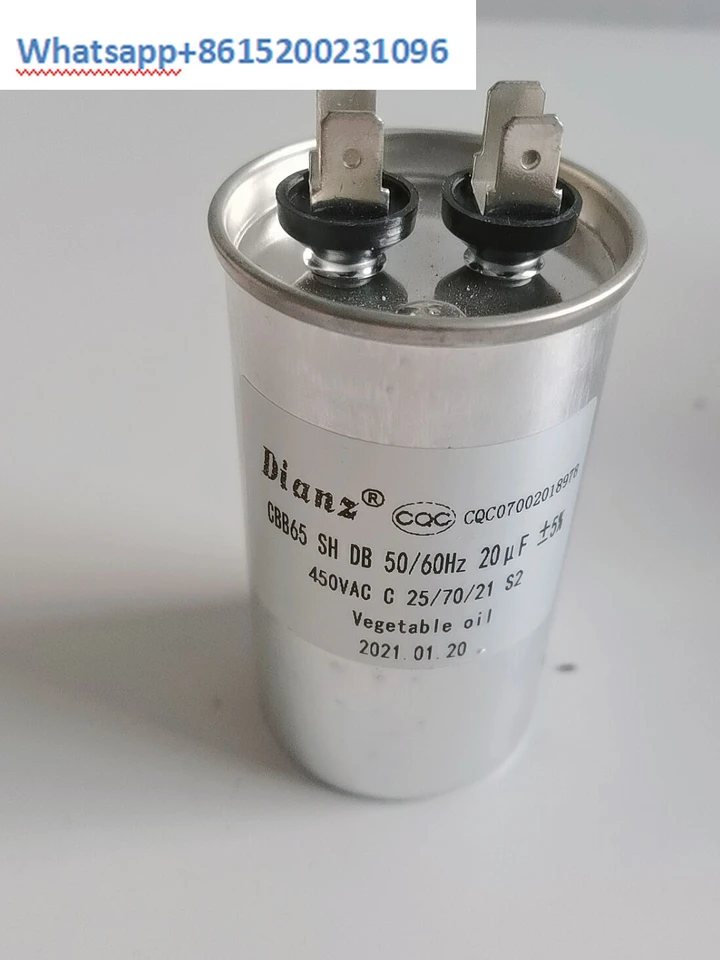 Dianz CBBB65 SH DB 20/25/30/35/40/50UF V 450V Dvojité vložte plochý spodný kondenzátor
