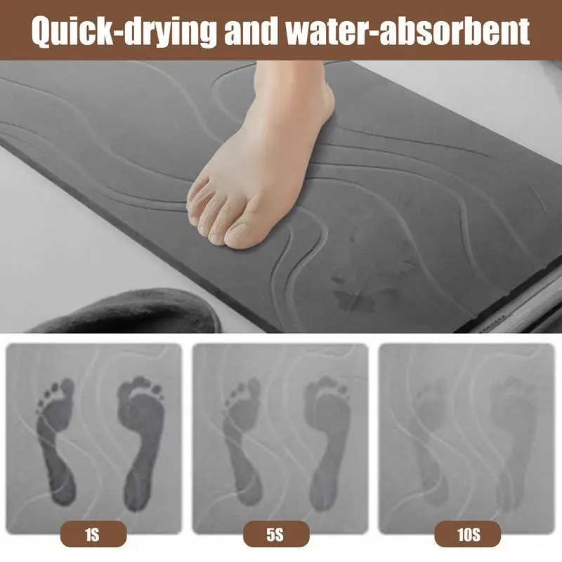 Diatom bahenná kúpeľňa super absorbent non smyk kúpeľňa sprcha podlahová dekora