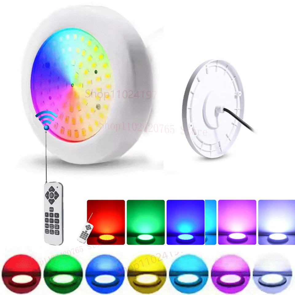 Diaľkové ovládanie AC/DC12V 12W RGB LED LED bazén LIGHT LIGHT IP68 Vodotesný vonkajší pod vodou lampa LED LED PISCINA LUZ SORFFFFFTERGE