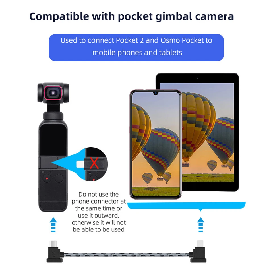Diaľkové ovládanie dátové káblové riadky Tablet Phone Micro Type-C USB pre DJI Mavic Air 2