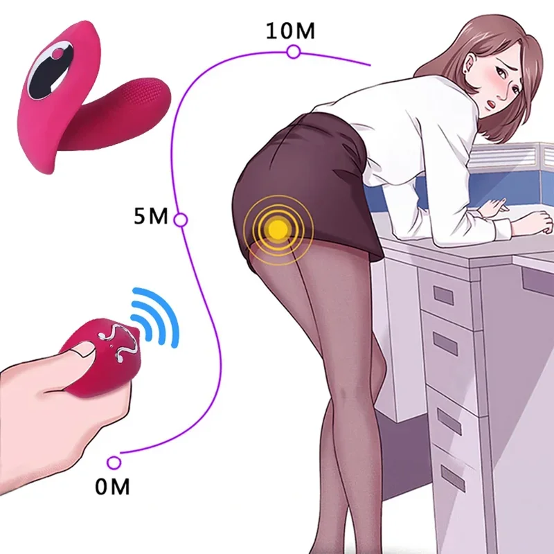 Diaľkové ovládanie nositeľné vibrátor Dildo Vibrátory pre ženy klitoris G-Spot Neviditeľné motýľové nohavičky Vibľujúce hračky sexuálne vajíčko 18