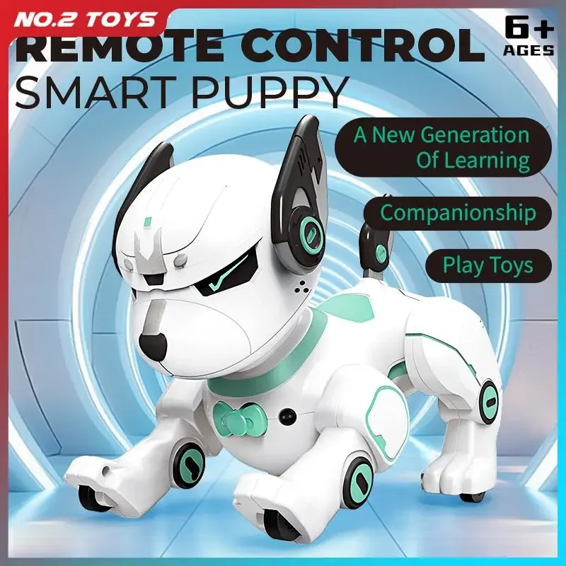 Diaľkové ovládanie robotov psa interaktívne programovateľné inteligentné tanečné roboty RC Stunt Dog Electronic Puppy Pet Hračka s hudobným chlapcom darček