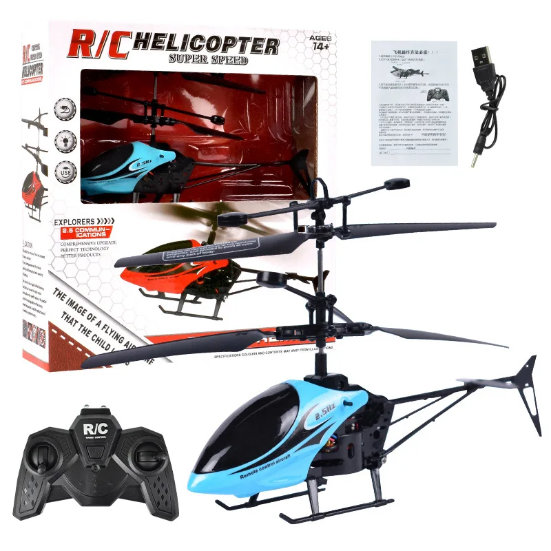 Diaľkové ovládanie vrtuľníka 2-kanálové diaľkové ovládacie lietadlá nabíjanie Luminiscent Mini Aircraft Model Hray Birthday Darček