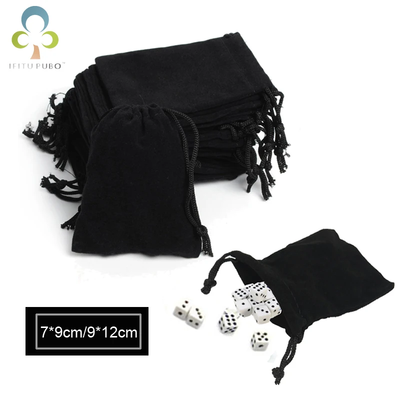 DICE BAG ŠPECKY BALENIA VET BAG 7*9 cm / 9*12 cm Velvet sťahovacie tašky a vrecká na darčekovú hru pre stolovú hru gyh
