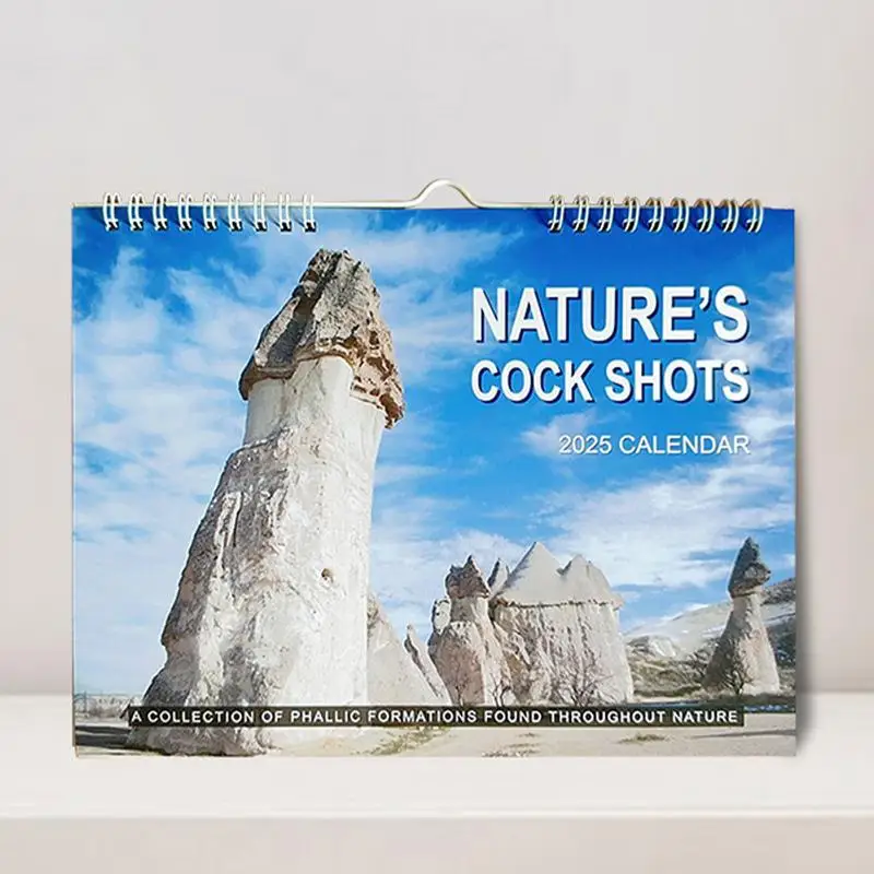Dicks in Nature Calendar Funny Calendar vtip kalendár mesačné plánovanie mesačné plánovanie väzbový nástenný kalendár 2025 Darček pre žart