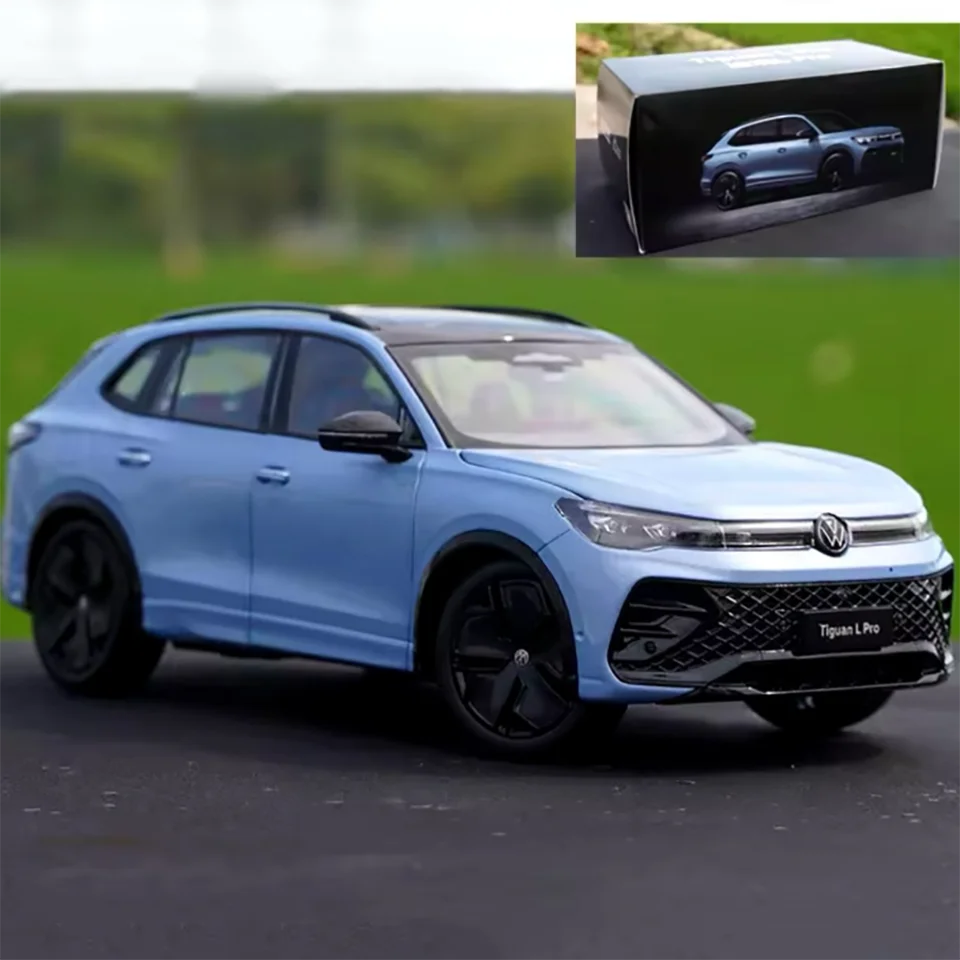 Die-Cast 1:18 Classic Tiguan L Pro Model Model Model simulácia vozidla Zberateľné ozdoby Suveníry Darčeky