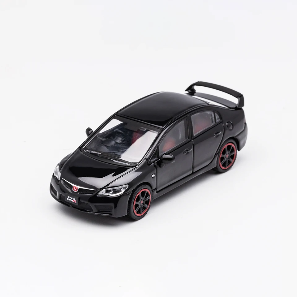 Die-Cast 1:64 Stupnica Honda Civic Type-R simulácia simulácie zliatiny zliatiny Model Venok ventilátora Zobraziť domácu dekoráciu kovové ozdoby
