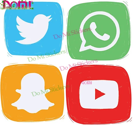 Die-Cut horúca nálepka s Instagramom Facebook Sociálne médiá Ikona slepka na autá KK Vinyl kryt okna nálepka nástenná umenie Art Store Art Art