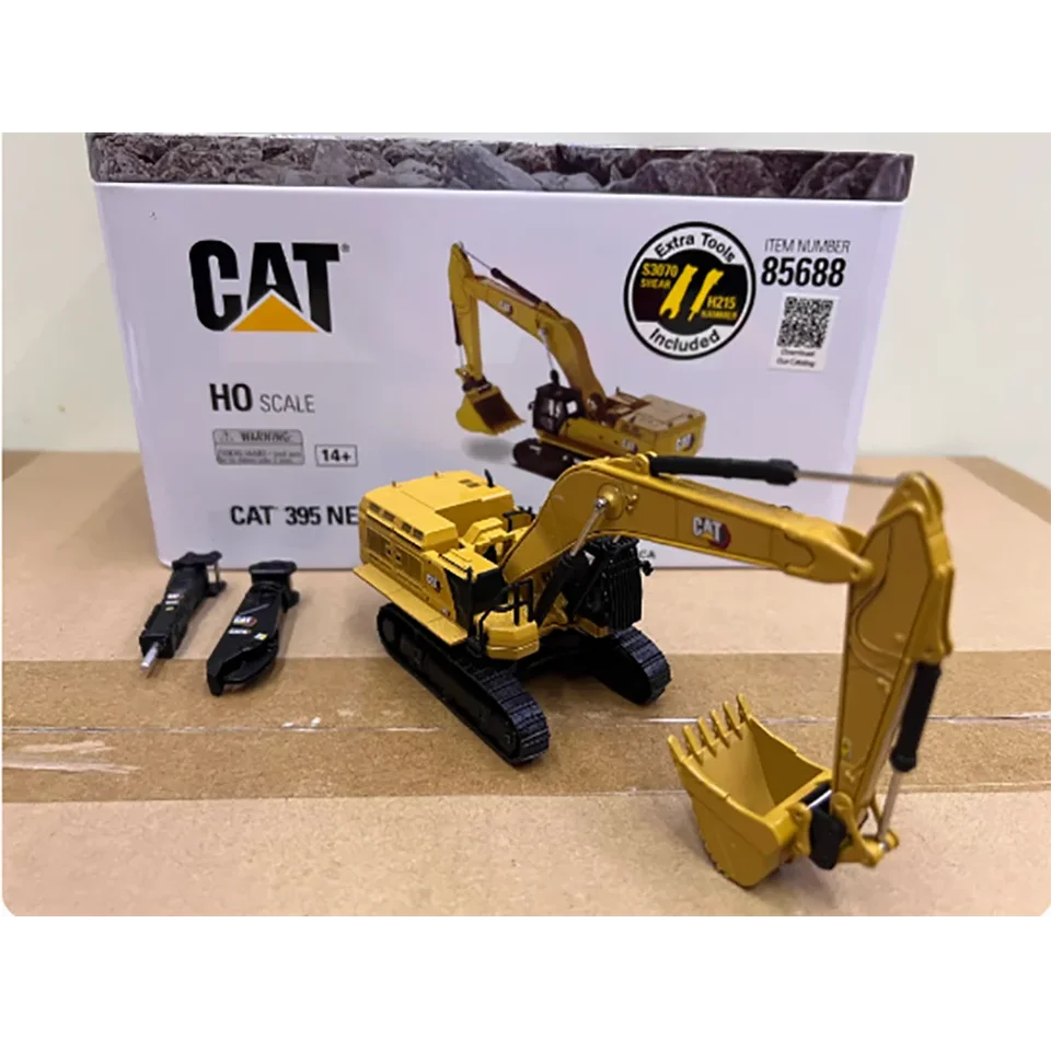 Diecast DM 1:87 Stupnica Cat 395 Ďalší húsenica rýpadla kladiva kladiva Set Model 85688 DONKÁLNE MODEL