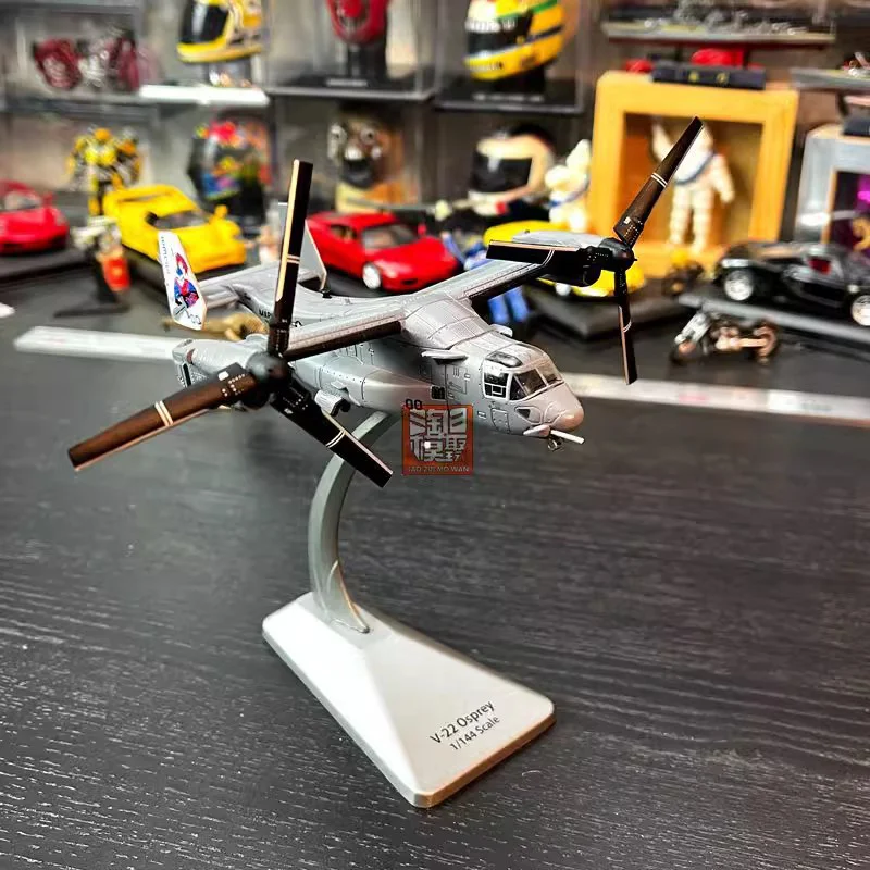 Diecast Scale 1/144 V-22 Osprey Tilt-Rotor Aircraft vrtuľník Fighter Fighter HOTKOVÁ Kovová modelová dekorácia Zbierka DIZOR DISPLAT