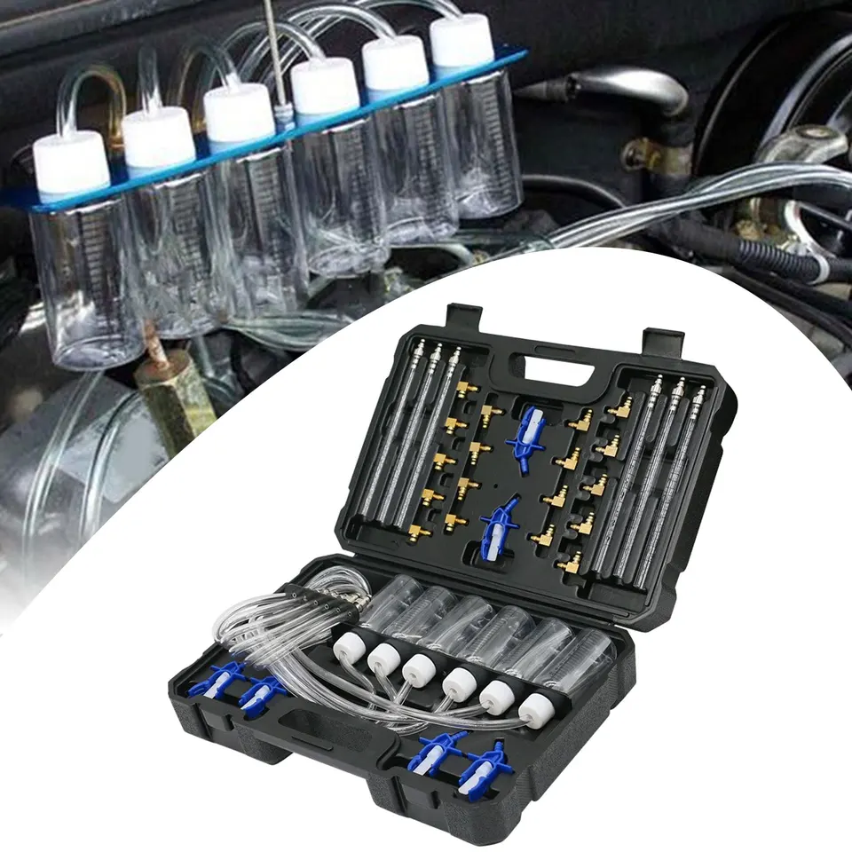 Dieselový injektorový prietokový merač testovací set automatické opravy Nástroje pre vozidlá vstrekovače paliva Injector Oil Injectors Easy inštalácia automatického zariadenia