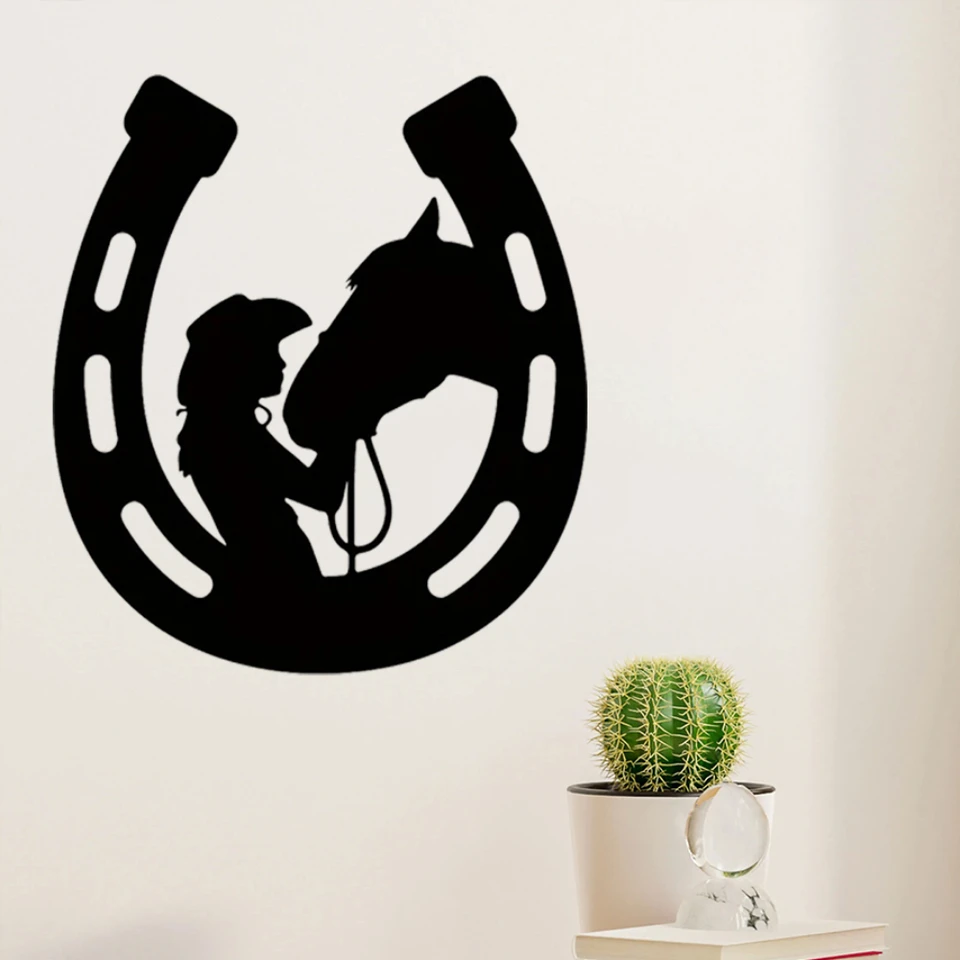 Dievčatá a konské kovové znamienko, kovová podkovová stena dekorácie, DEPECT WALL ART DEOCOR, Domáce umenie, darček na dovolenku alebo darček pre domácnosť