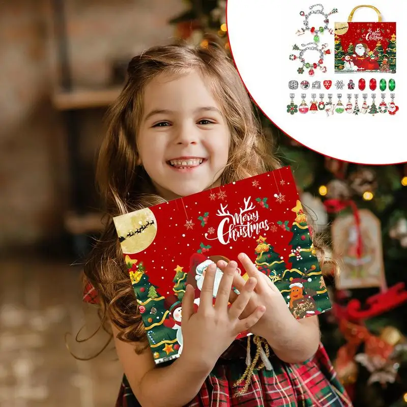 Dievčatá Advent Calendar náramky 2024 Punčanie