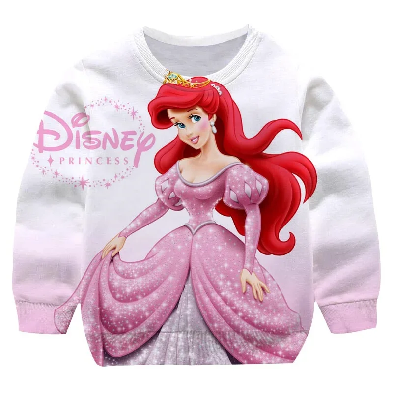 Dievčatá Ariel Mermaid Mikiny pre jeseň zimné deti Dievčatá Ariel Merdaid Mikiny