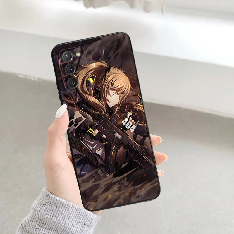 Dievčatá frontline silikónové čierne puzdrá pre Samsung Galaxy S24 Ultra S23 5G S22 S21 S20 Fe Plus poznámka 20 S10 Lite E Cover