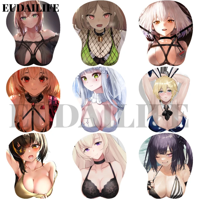 Dievčatá Frontline VSK 94 HK416 3D Ručné zápästie REST REST Mouse Pad MousePad Silikónový prsník Oppai Soft Mouse MAT MACK Práca Otaku Darček