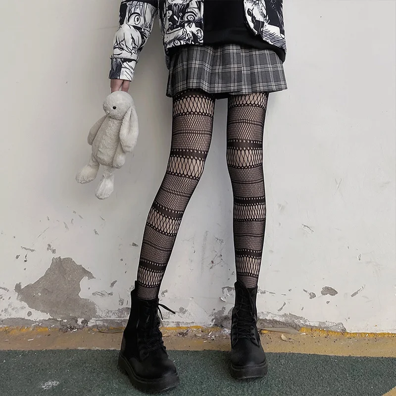 Dievčatá Goth Punk Sexy sladké rybárske pančucháče pančuchá