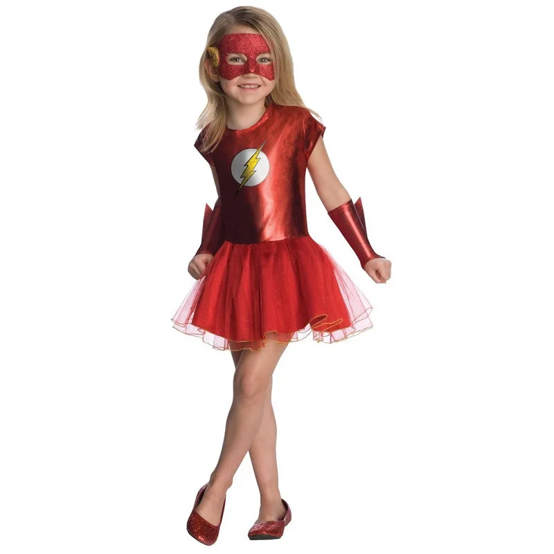 Dievčatá Halloween Karneval Purim Festival Party Flash superhrdina cosplay kostýmy Kids Anime Hero Road