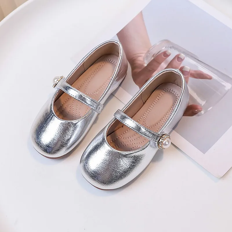 Dievčatá kožené topánky veľké deti Bloty Bright pokožka Kid Mary Janes Chic