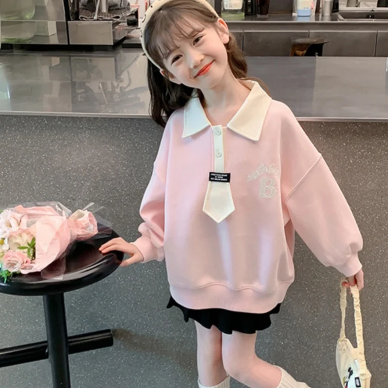 Dievčatá mikiny mikiny bavlnené topánky Outwear 2024 Pink Warm Winte Winter Autumn Kids batoľa vianočný darček pre detské oblečenie