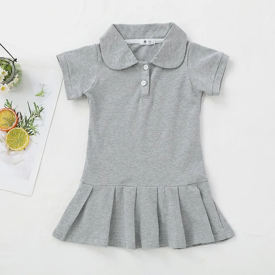 Dievčatá pre batoľatá oblečené leto s krátkym rukávom Preppy Sweet Sweet Detské šaty detské šaty batoľa krst šaty pre šaty pre batoľatá 2T