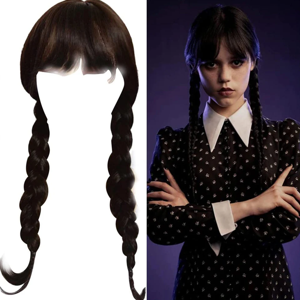 Dievčatá princezná cosplay parochne darčeky narodeniny Darček Streda Barbi Little Mermaid Hair Braid Wigs Kids Halloween Party Accessorie