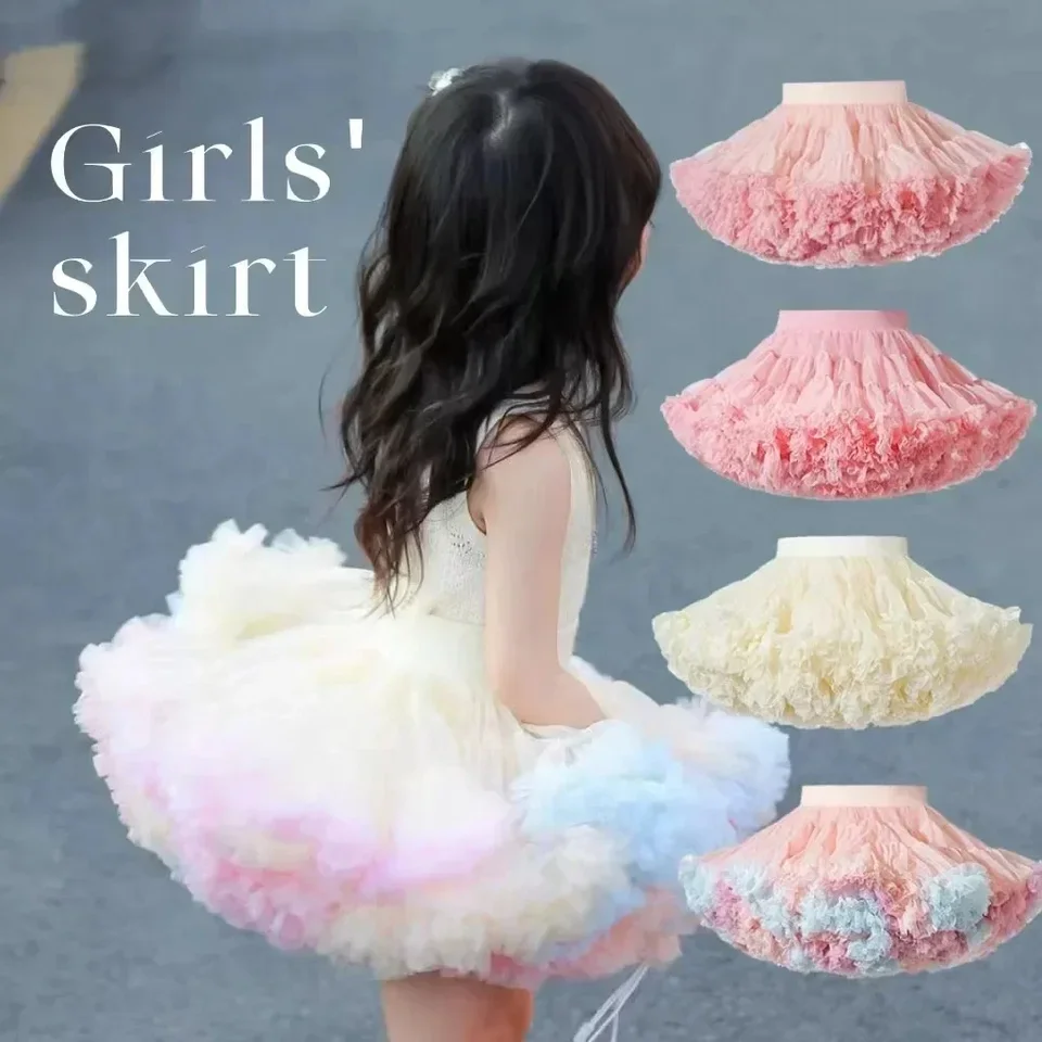 Dievčatá tylle tul tutu sukňa balerína pettiskirt nadýchané deti baletné sukne pre párty tanečné princezné dievča tylle oblečenie 1-8t
