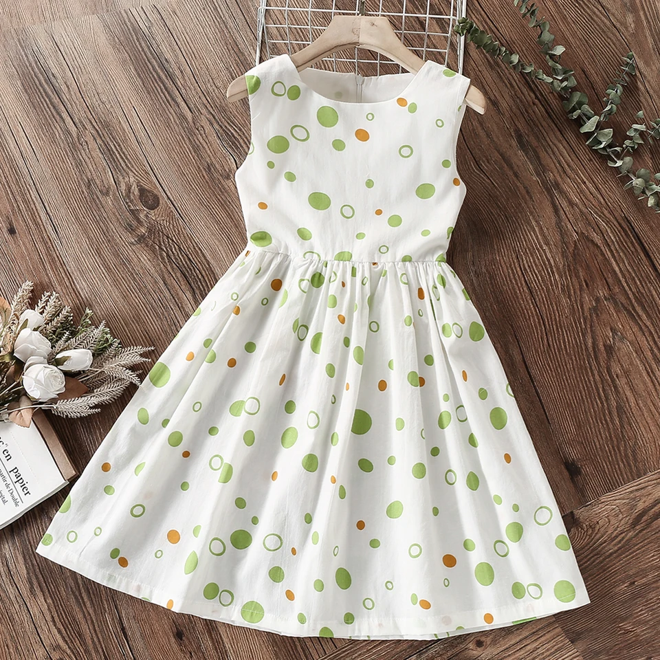 Dievčkové párty šaty pre deti letné plážové oblečenie bez rukávov Cotton Teenagers kostýmy princezná dievčenské oblečenie 5 7 8 9 11 rokov