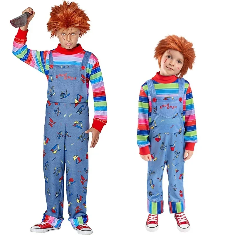 Dieťa Hra Horror Ghost Doll Killer Halloween for Kids Screcksuit Toddler Chucky kostým Mn3