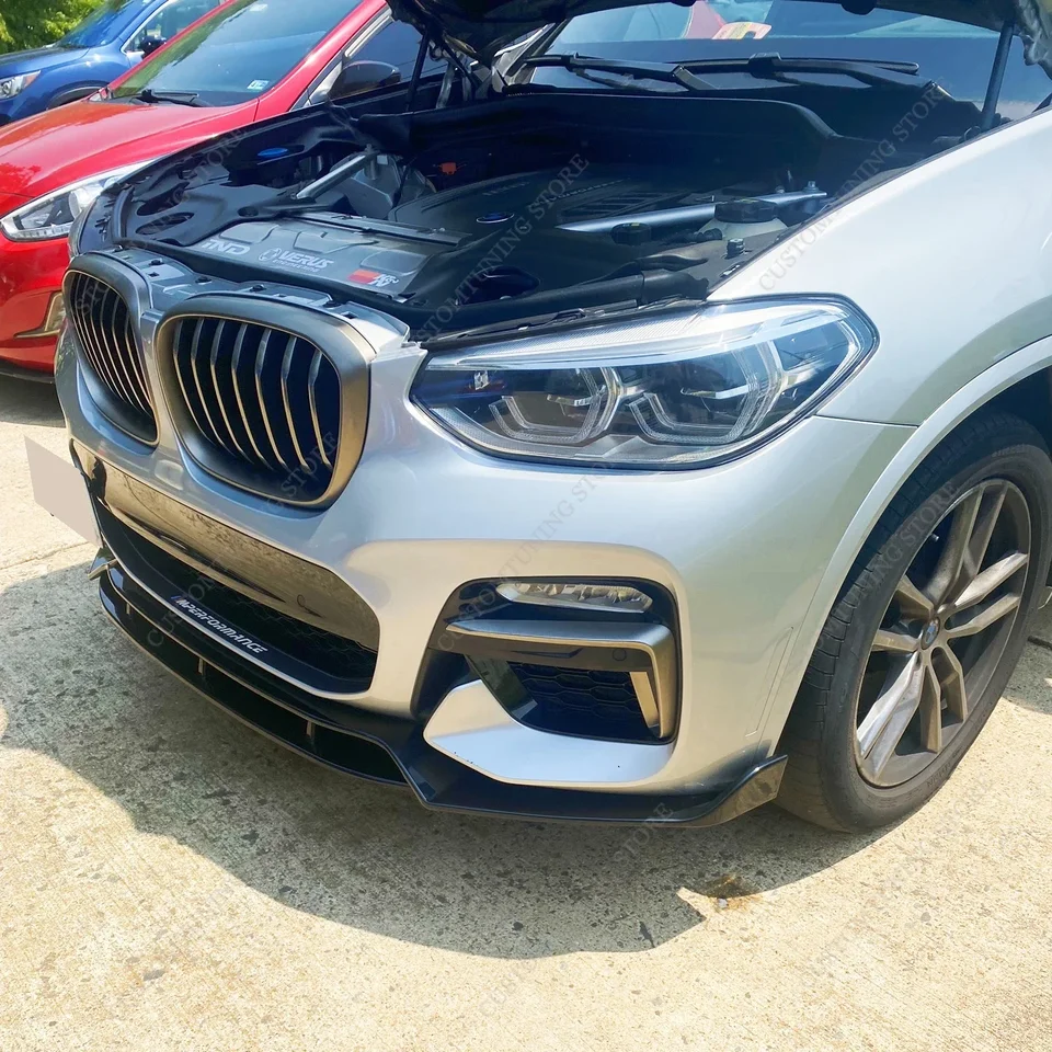 Difúzor Splitter Splitter Lesk Black MT v štýle predného nárazníka pre BMW X3 G01 X4 G02 M40I/M40D M Sport 2018-2021 Pre-LCI ladenie