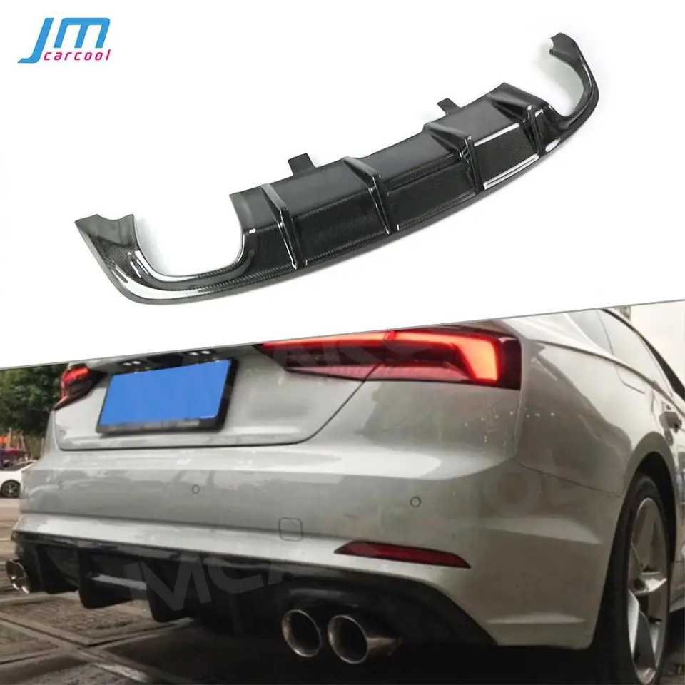 Difúzor zadných pier na uhlíkových vláknoch Difúzor FRP Nenabaný pre Audi A5 SLINE S5 SEDAN 4 DVERE NIE A5 ŠTANDARD 2017 2018 STYLING CAR