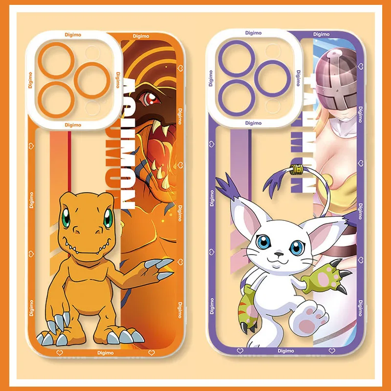 Digimon Adventure Clear Case pre Samsung Galaxy S24 S23 S22 Ultra S21 S20 Fe Poznámka 20 10 plus A15 A25 A35 A55 Mäkký silikónový kryt