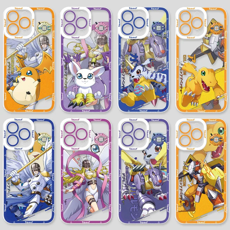 Digimon Adventure Clear Case pre Samsung Galaxy S24 S23 S22 Ultra S21 S20 Fe Poznámka 20 10 plus A15 A25 A35 A55 Silikónový zadný kryt